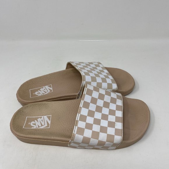 Vans Shoes - VANS White/Blush Pink Slide On Sandals Women’s Size 7